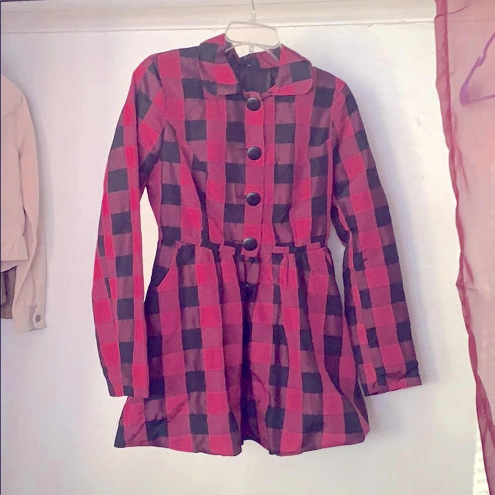 Hot Pink Checkered Jacket